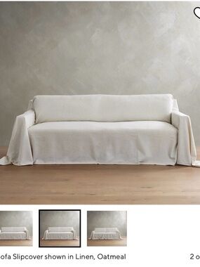 Pottery Barn Relaxed Fit Slipcover in Natural